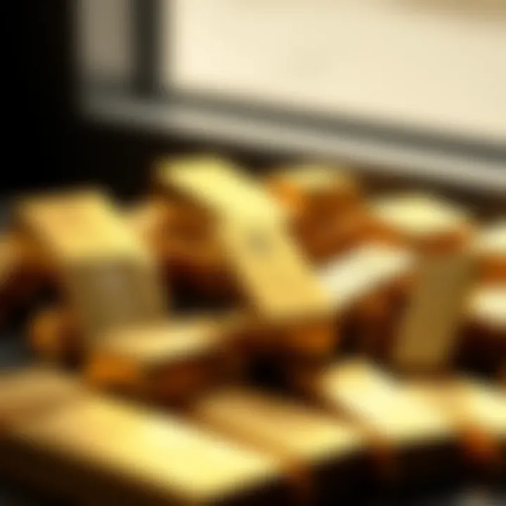 Various gold bars displaying different sizes and shapes