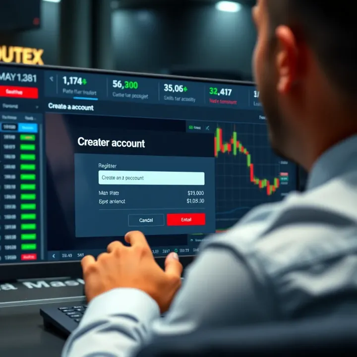 User registering an account on Quotex trading platform interface