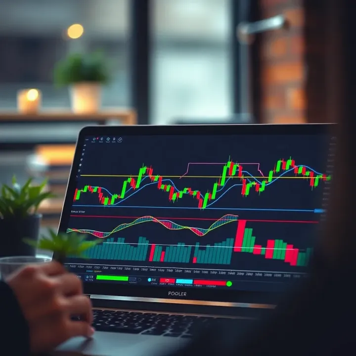 TradingView platform displaying multiple technical indicators on a financial chart