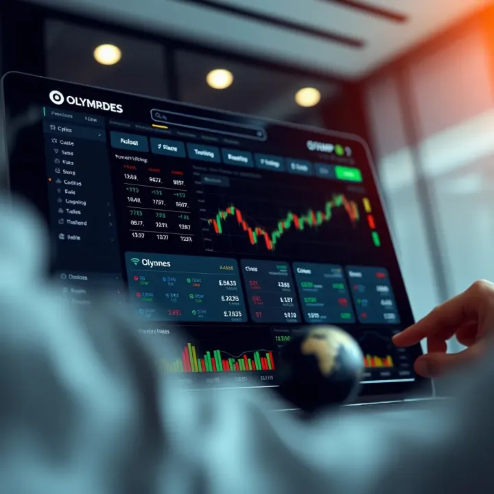 Overview of Olymp Trade Platform and Key Features Dashboard displaying various financial assets and trading options on a modern online trading platform