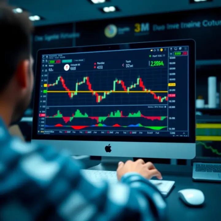 Screenshot of Quotex desktop application displaying trading interface with charts and tools