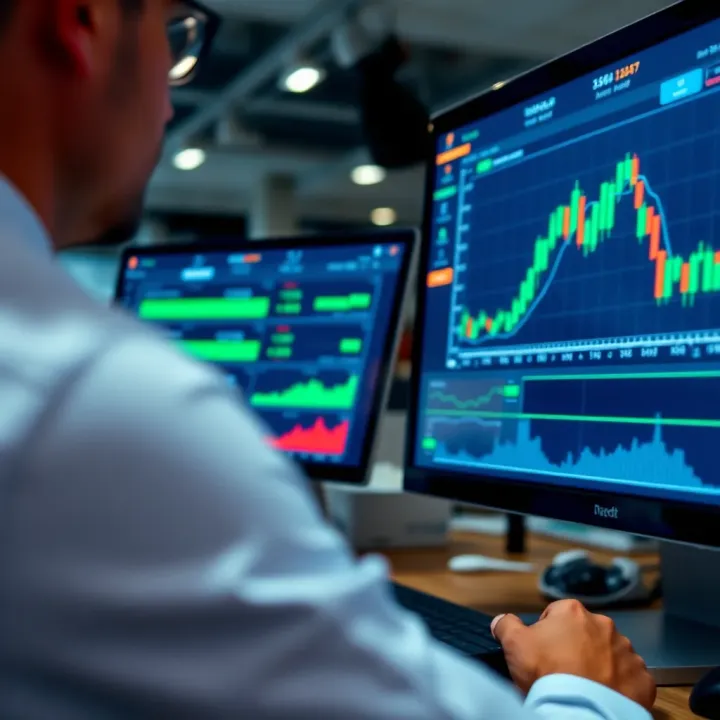 Overview of online trading platforms with various investment options displayed on a digital interface
