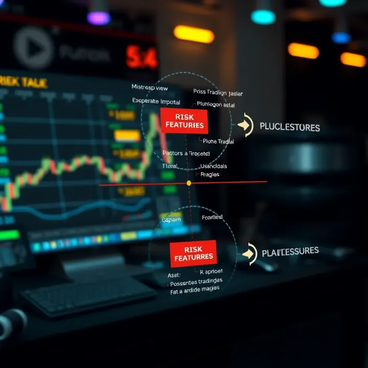 Essential Features and Risks of Forex Trading Platforms Diagram illustrating key features and risk factors of forex trading platforms