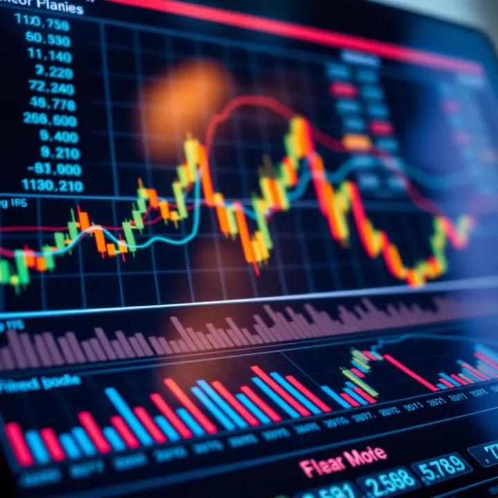 Market Analysis and Investment Performance Overview Financial graphs and charts illustrating market analysis and investment performance