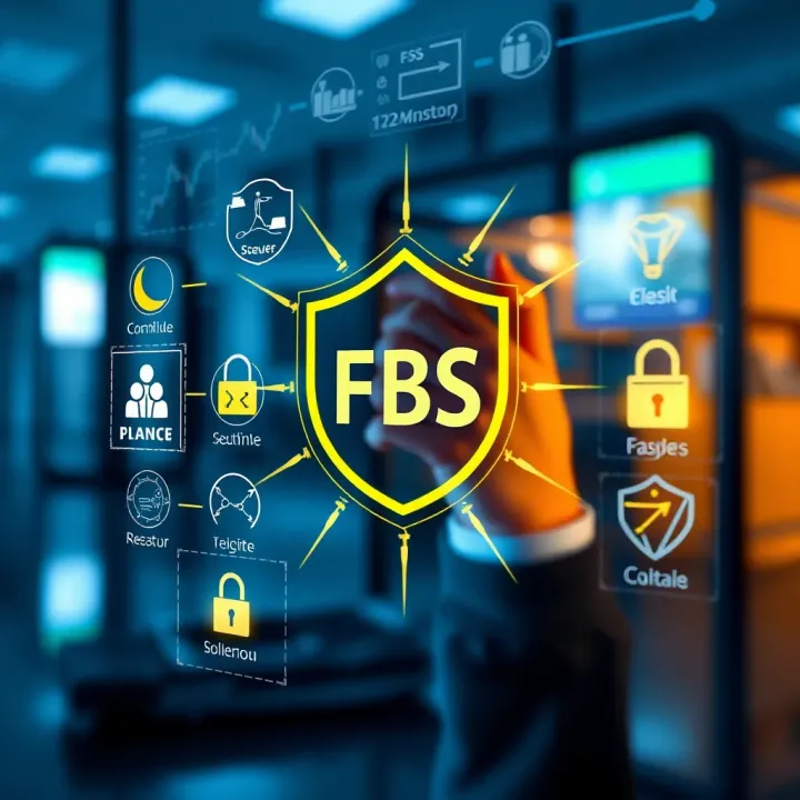 Secure Investment and Regulatory Compliance at FBS Illustration of secure online investment environment with regulatory icons and FBS branding