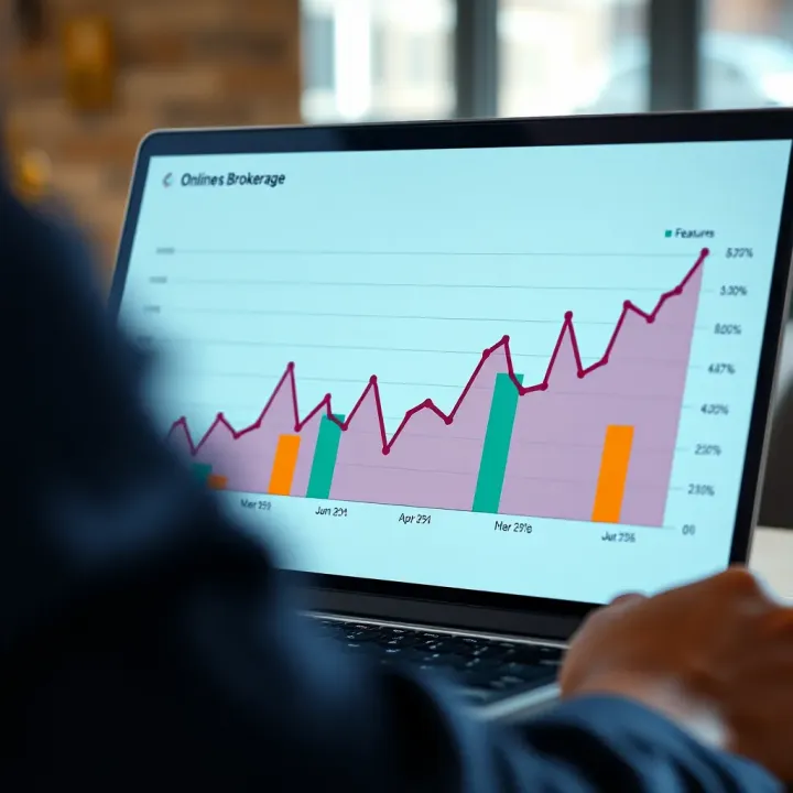 Comparison of Features Among Online Brokerage Platforms Graph depicting various online brokerage platforms with features comparison