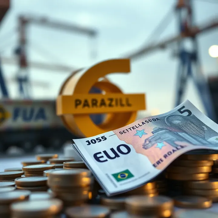 Impact of Currency Fluctuation on Foreign Trade between Euro and Brazilian Real Visual representation of external trade impact due to currency fluctuation between euro and real