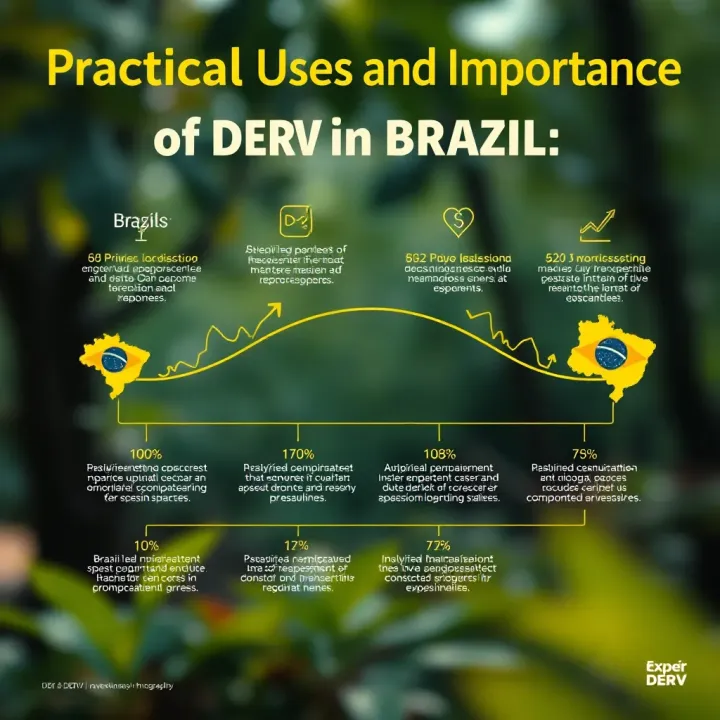 Graphic showcasing practical applications and impact of DERV technology in Brazil with sector-specific examples