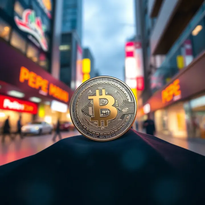Market Influences on Pepe Coin Value Illustration of digital market factors influencing the value of Pepe Coin