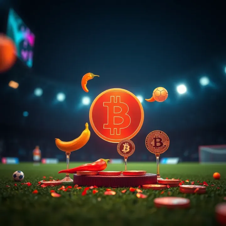 Illustration of digital tokens representing sports and entertainment sectors linked to blockchain
