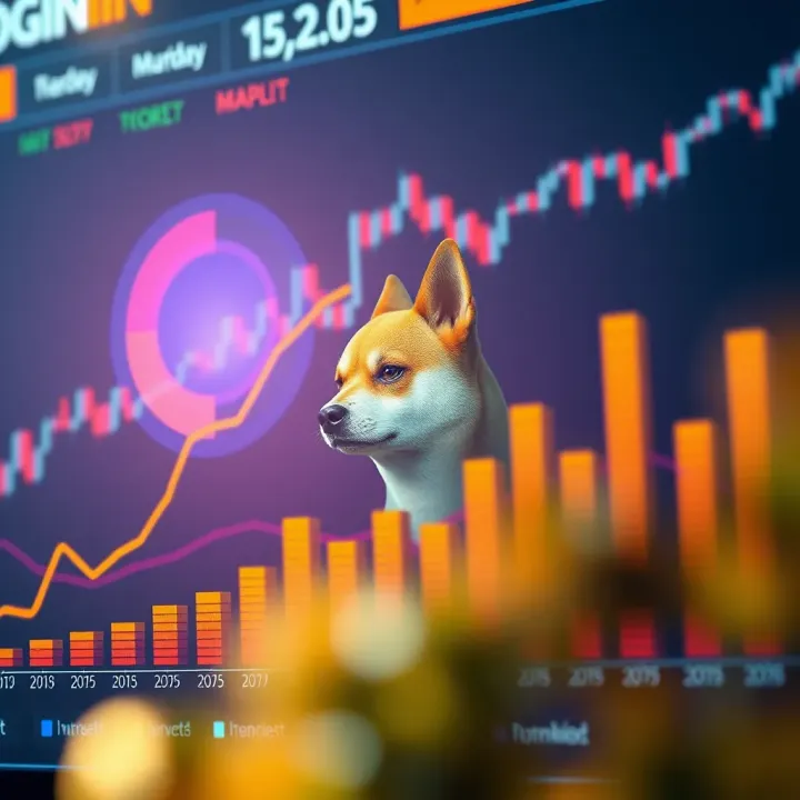 Dogecoin's Impact on Market Trends and Investment Growth Graph showing Dogecoin's influence on cryptocurrency market trends and investment growth