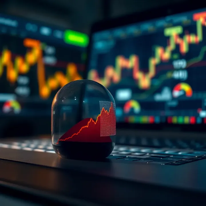 Graphical representation of financial growth and security in options trading