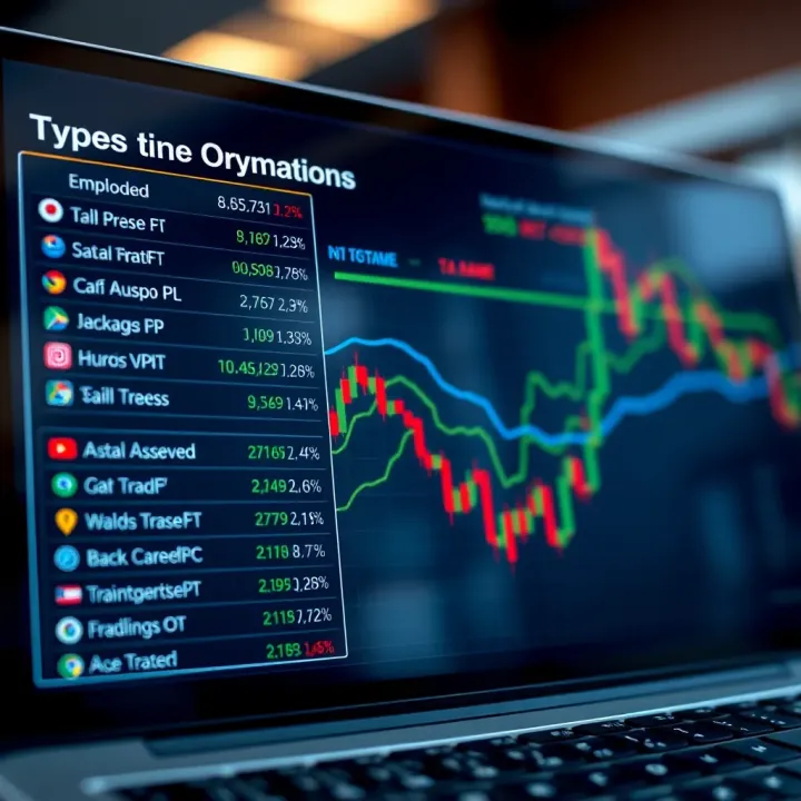 Chart showing different types of financial operations on IQ Option platform