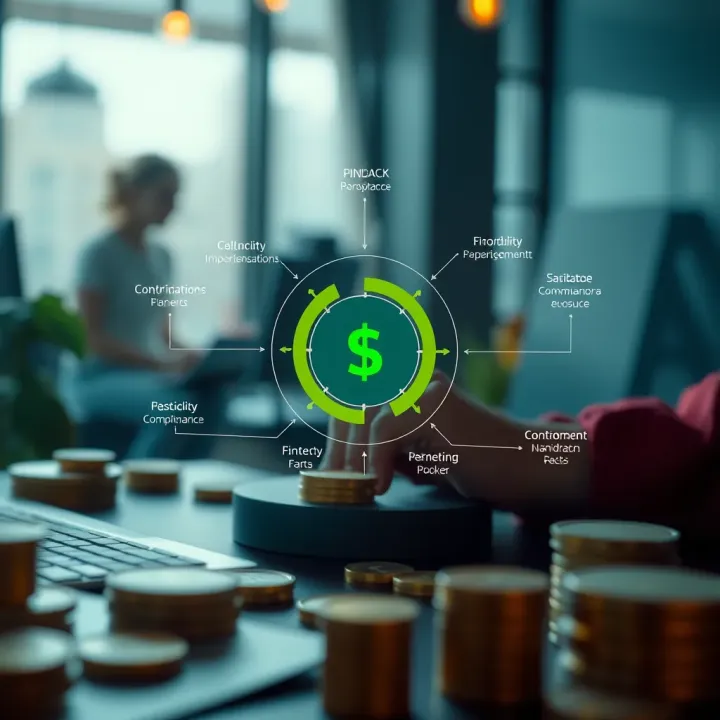 Fintech Role in Sustainable Capital Acquisition Diagram showing fintech role in sustainable capital acquisition for businesses