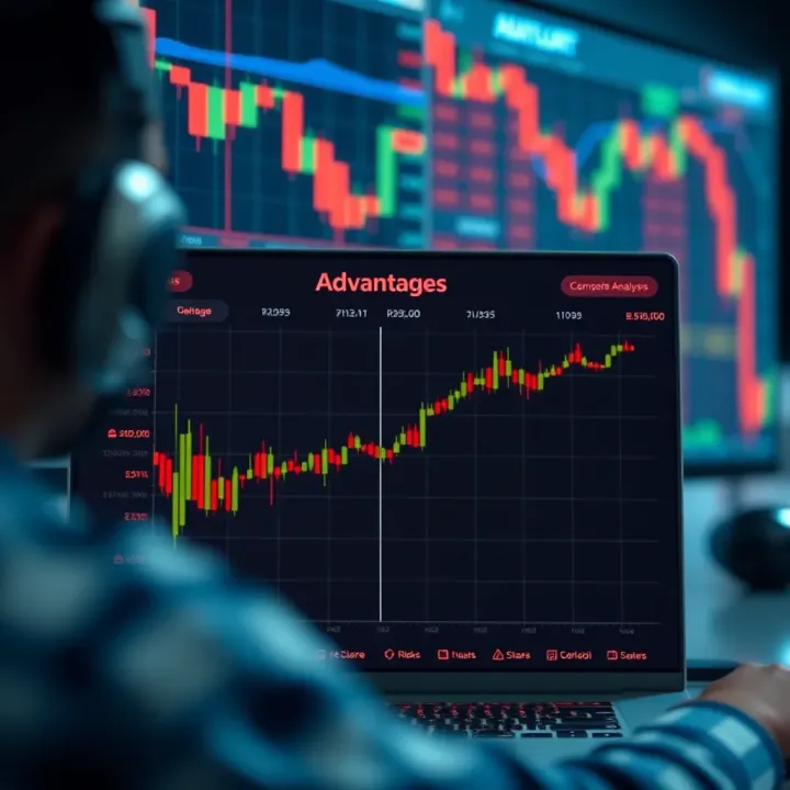 Comparison chart illustrating advantages and potential risks of using automated forex bots