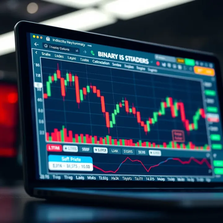 Graphical representation of indicator signals used for decision-making in binary options