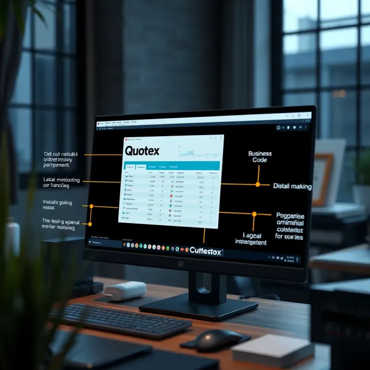 Installation and Features of Quotex on PC Illustration demonstrating the installation process and key features of Quotex software on a computer
