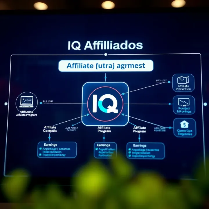 Overview of IQ Afiliados Affiliate Program Functionality Diagram illustrating how IQ Afiliados affiliate program operates with network connections and earnings flow