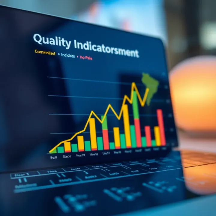 Graph illustrating the assessment of quality indicators across various economic sectors in Brazil