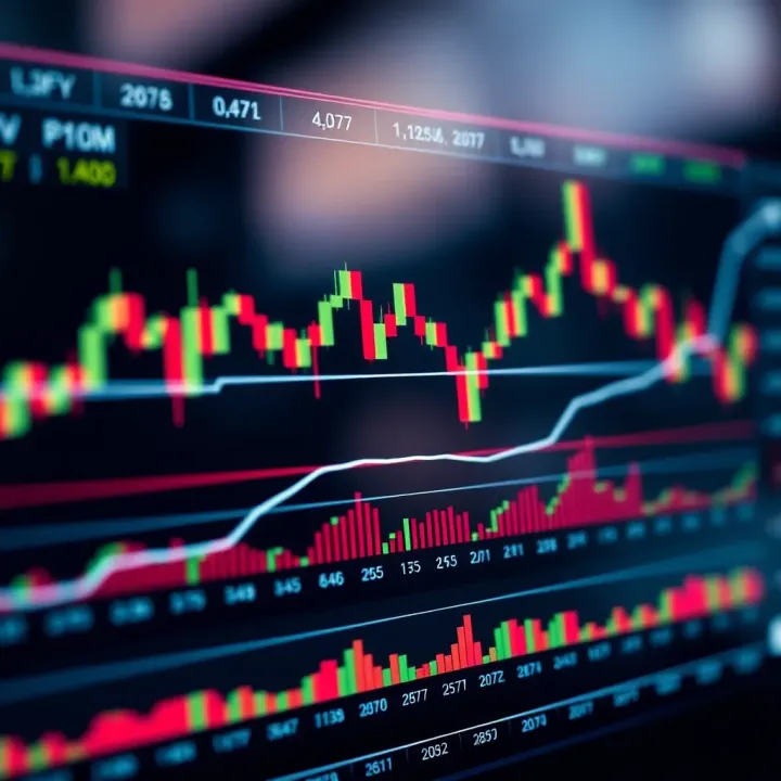 Detailed view of a trading chart enhanced by high-quality PNG elements