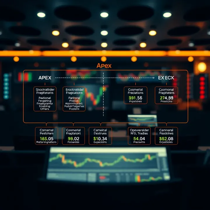 Diagram illustrating the operational framework of Apex proprietary trading desks in the financial market
