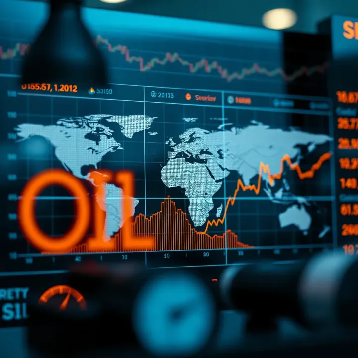 Graph illustrating the global oil market structure and trade flows