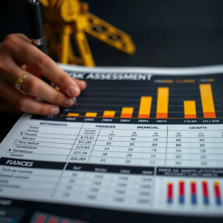 Risk Assessment for Oil Investment Platform Financial risk assessment chart highlighting key investment factors