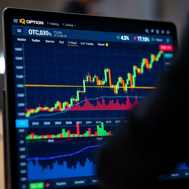 Graph showing OTC trading trends on an online trading platform