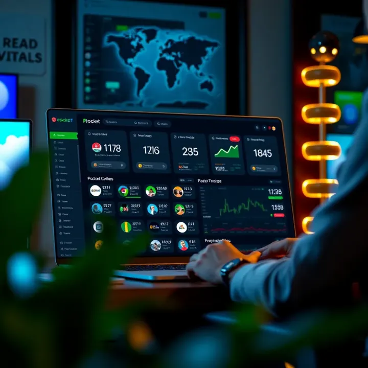 Overview of Pocket Corretora's platform displaying investment options and user-friendly interface