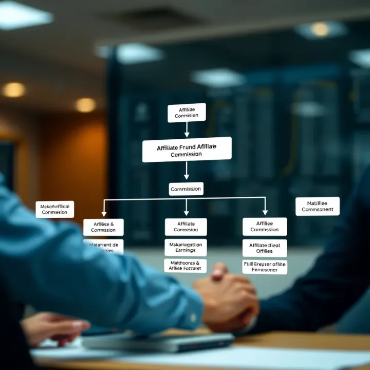 Diagram depicting commission flow and strategies for maximizing affiliate earnings