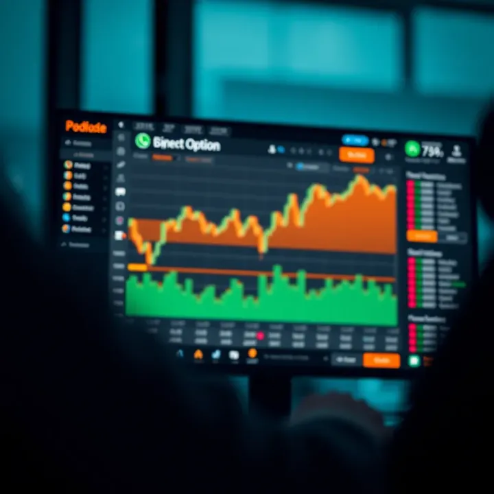 User interface showcasing key features of a binary options trading platform