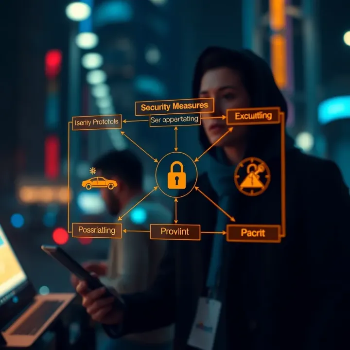 Diagram illustrating security protocols and user experience on Pockt