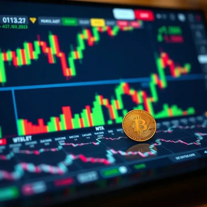 Technical indicators and market data charts related to Polkadot coin on a trading platform