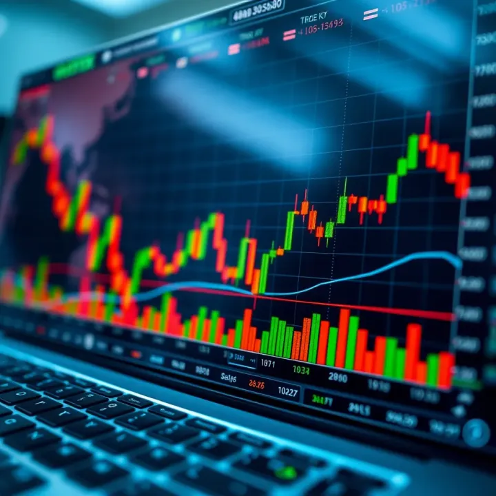 Graph illustrating effective trading strategies with key indicators and trend lines