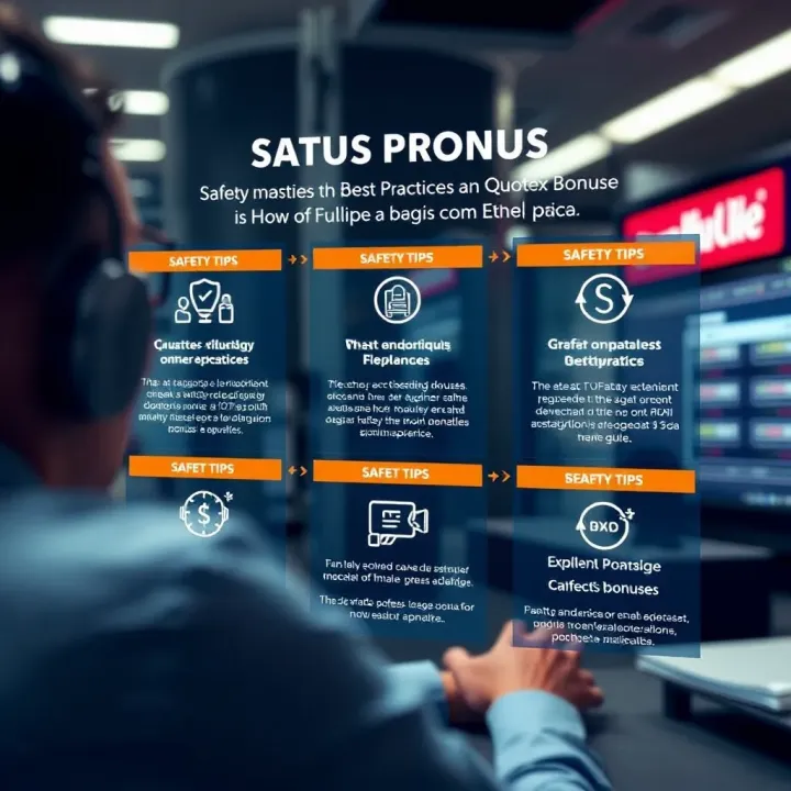 Safe Usage and Best Practices for Quotex Bonuses Visual guide showing safety tips and best practices for using Quotex bonuses effectively