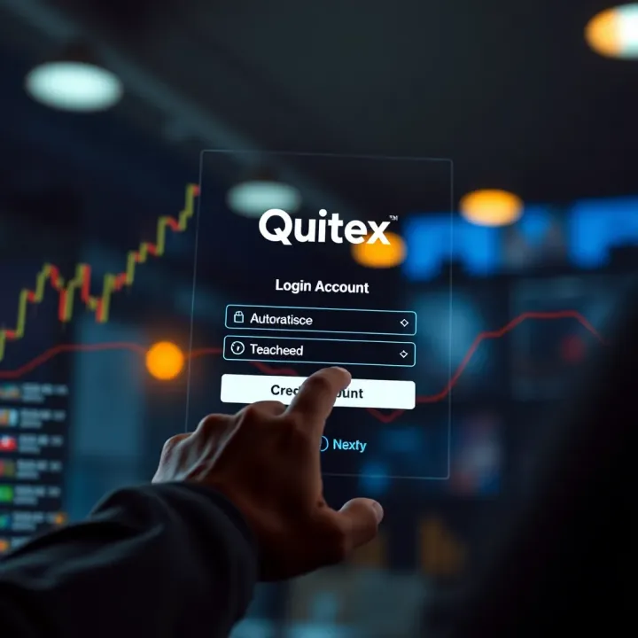 User entering login credentials securely on Quotex platform
