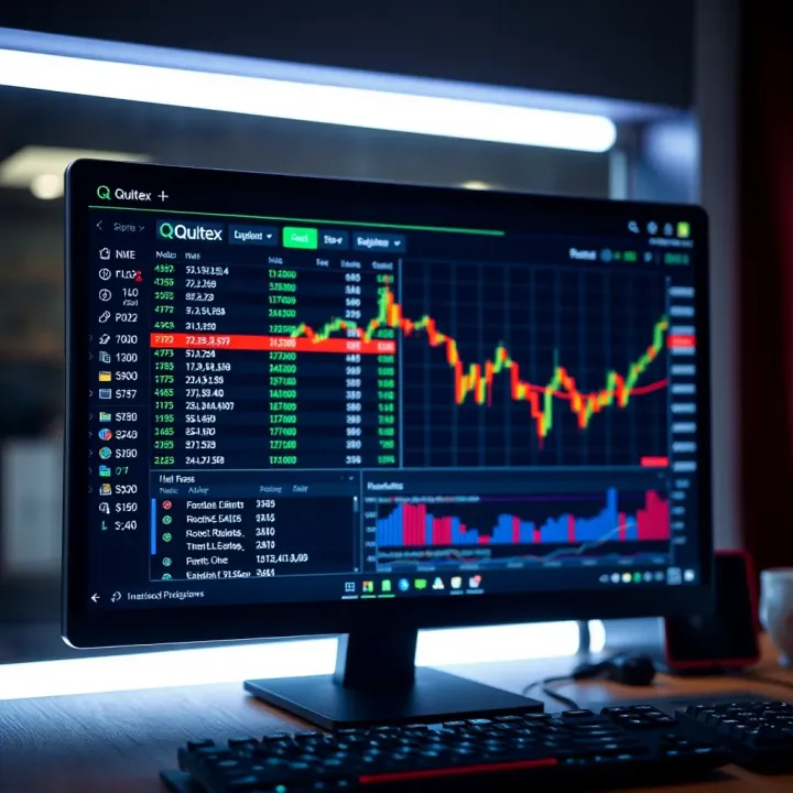 Computer screen displaying Quotex trading platform interface