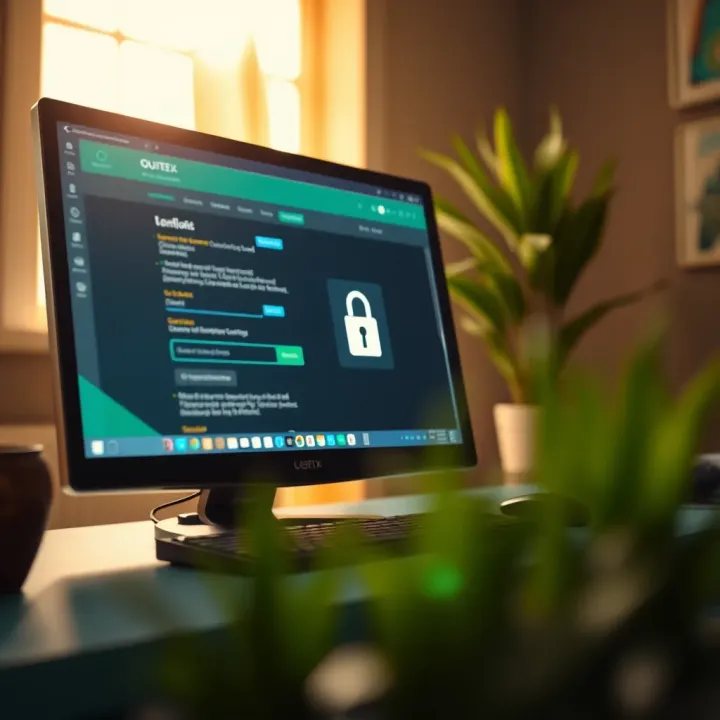 Ensuring Secure Access to Quotex Account on PC Secure login environment with lock icon representing account protection on computer