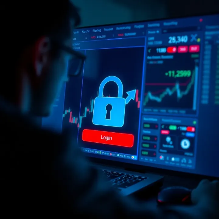 Secure Account Management and Login Features on Quotex Illustration of secure login and account management features for Quotex trading platform