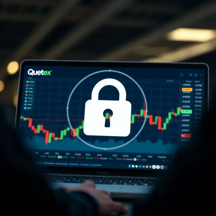Security Features of Quotex Online Trading Platform Secure online trading environment with padlock symbol representing safety features