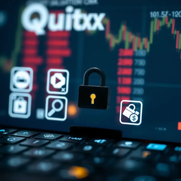 Secure financial transaction icons representing Quotexx deposit methods and security measures