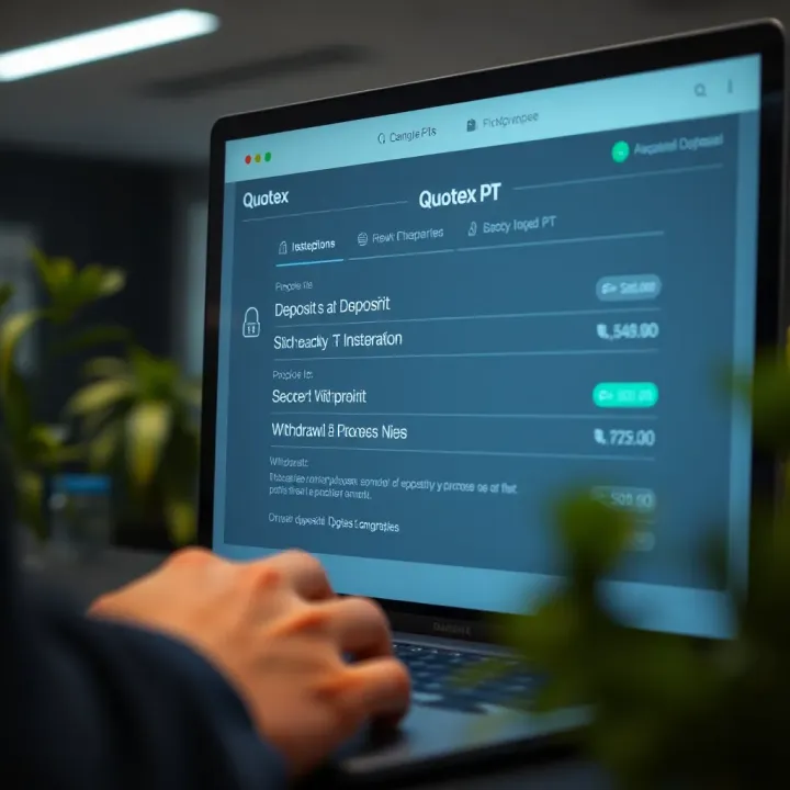 Quotex PT Secure Deposit and Withdrawal Methods Secure transaction process on Quotex PT with deposit and withdrawal options