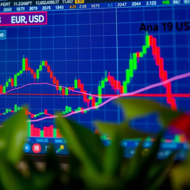 Technical Analysis Impacting EUR/USD Exchange Rates Chart depicting technical analysis patterns influencing the EUR/USD exchange rates