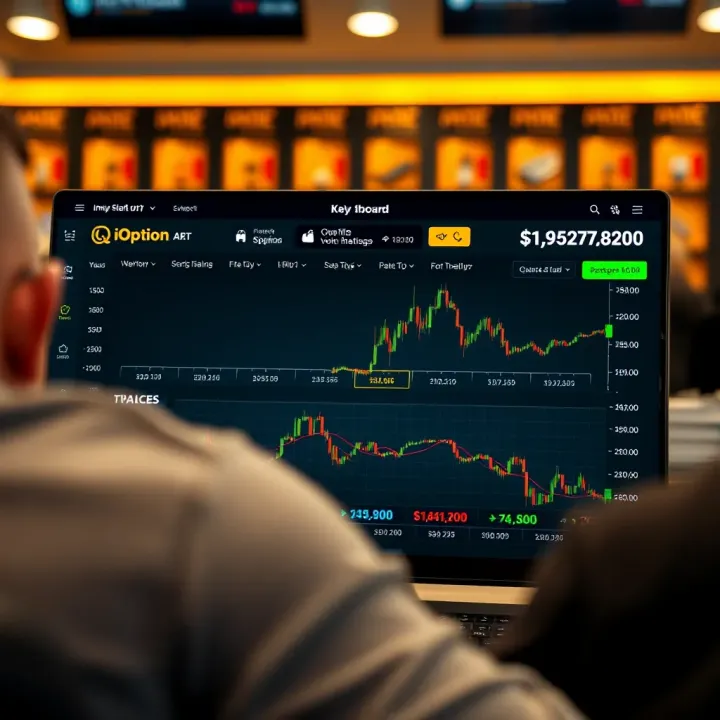 Exploring Key Features on IQ Option Dashboard Dashboard displaying various trading tools and options for new users