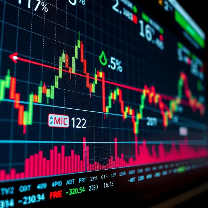 Visual Representation of Binary Options Trading Trends Chart displaying binary options trading with upward and downward trends