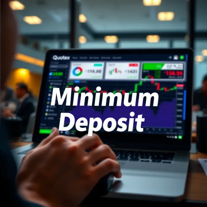 Illustration showing the concept of minimum deposit on a trading platform interface